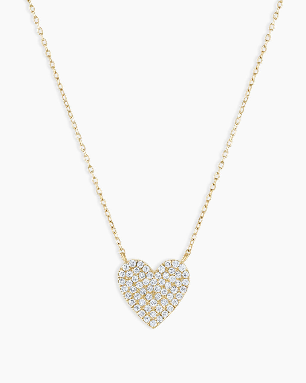 14K Diamond Pavé Heart Necklace