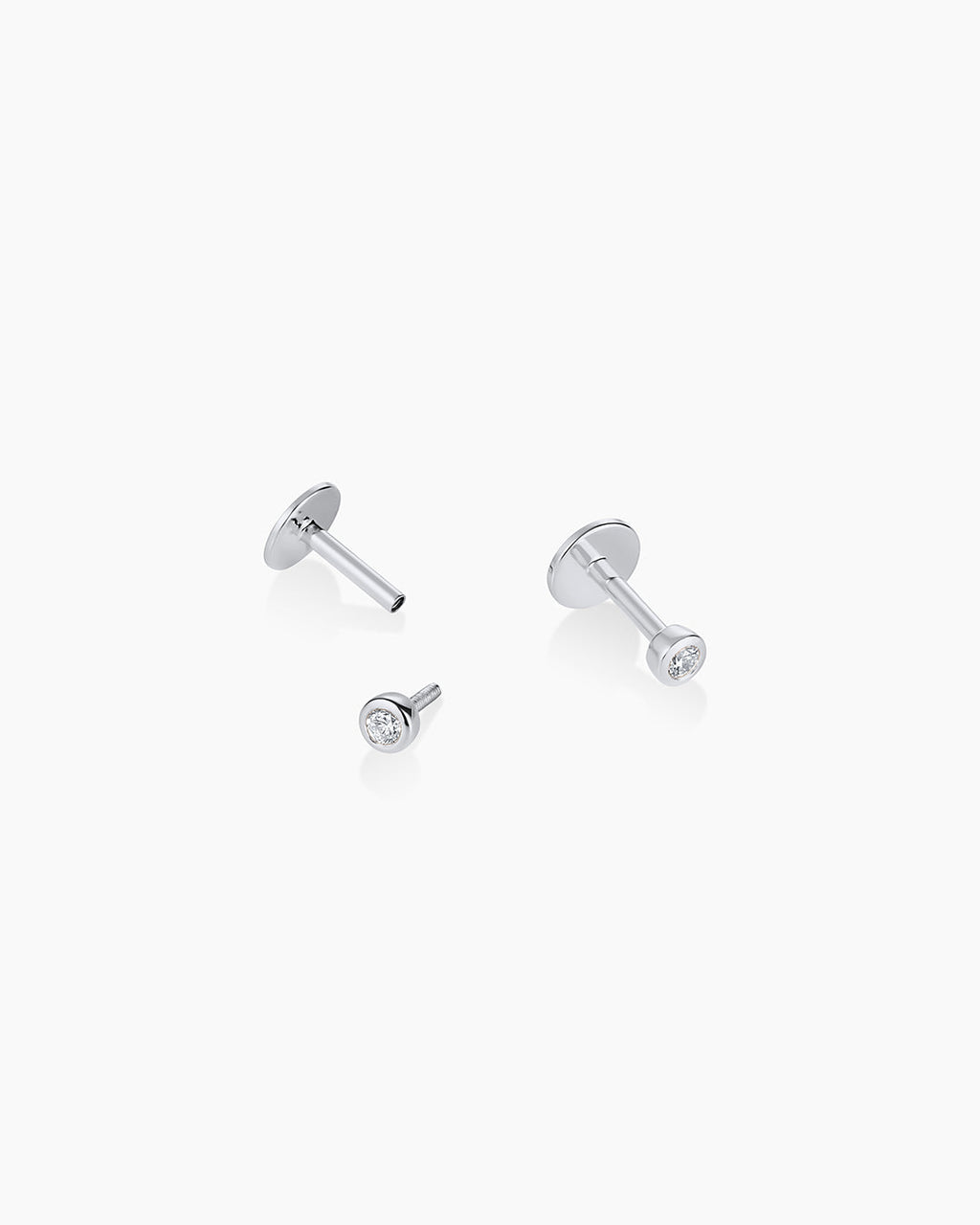 14K Classic Diamond Flat Back Studs
