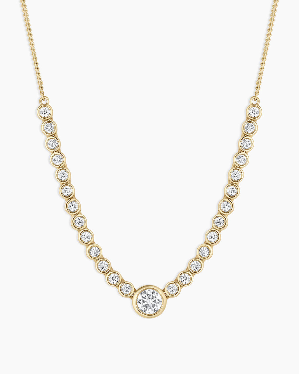14K Lab Grown Diamond Circle Row Necklace