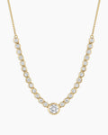 14K Lab Grown Diamond Circle Row Necklace