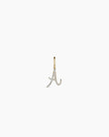 14K Diamond Script Alphabet Charm