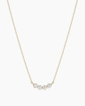 14K Lab Grown Diamond Halo Cluster Necklace