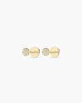 14K Diamond Pavé Flat Back Studs