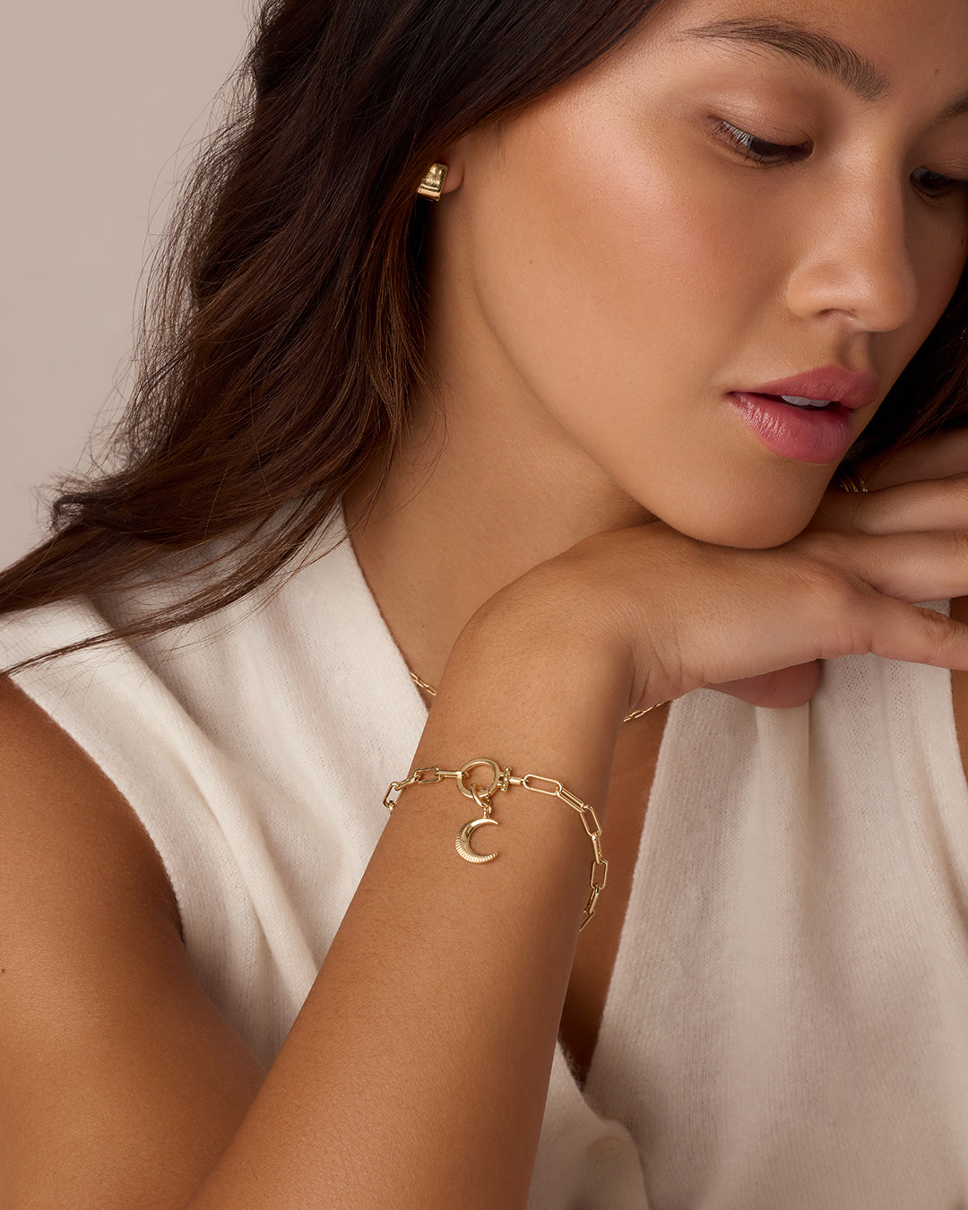 Crescent Parker Charm