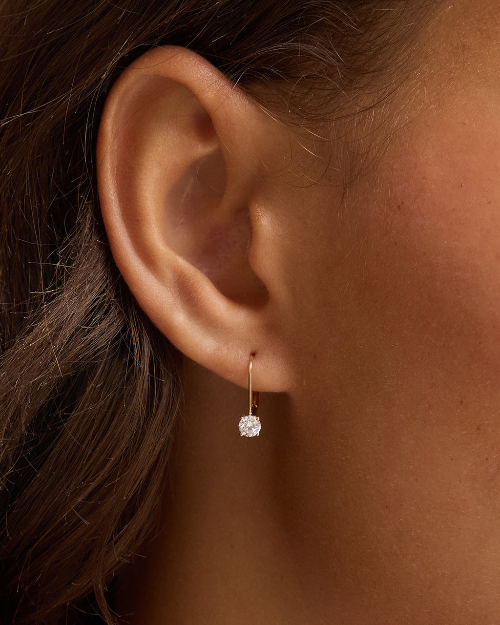 14K Lab Grown Diamond Mercer Drop Earrings