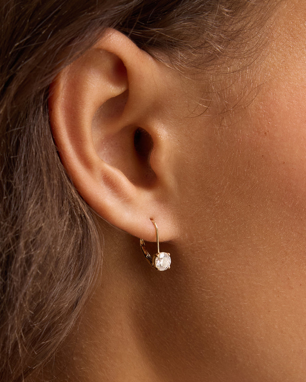 14K Lab Grown Diamond Mercer Drop Earrings