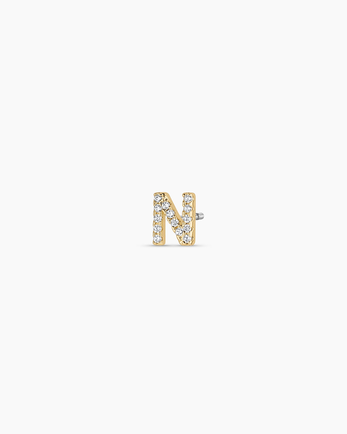 Wilder Shimmer Alphabet Single Stud