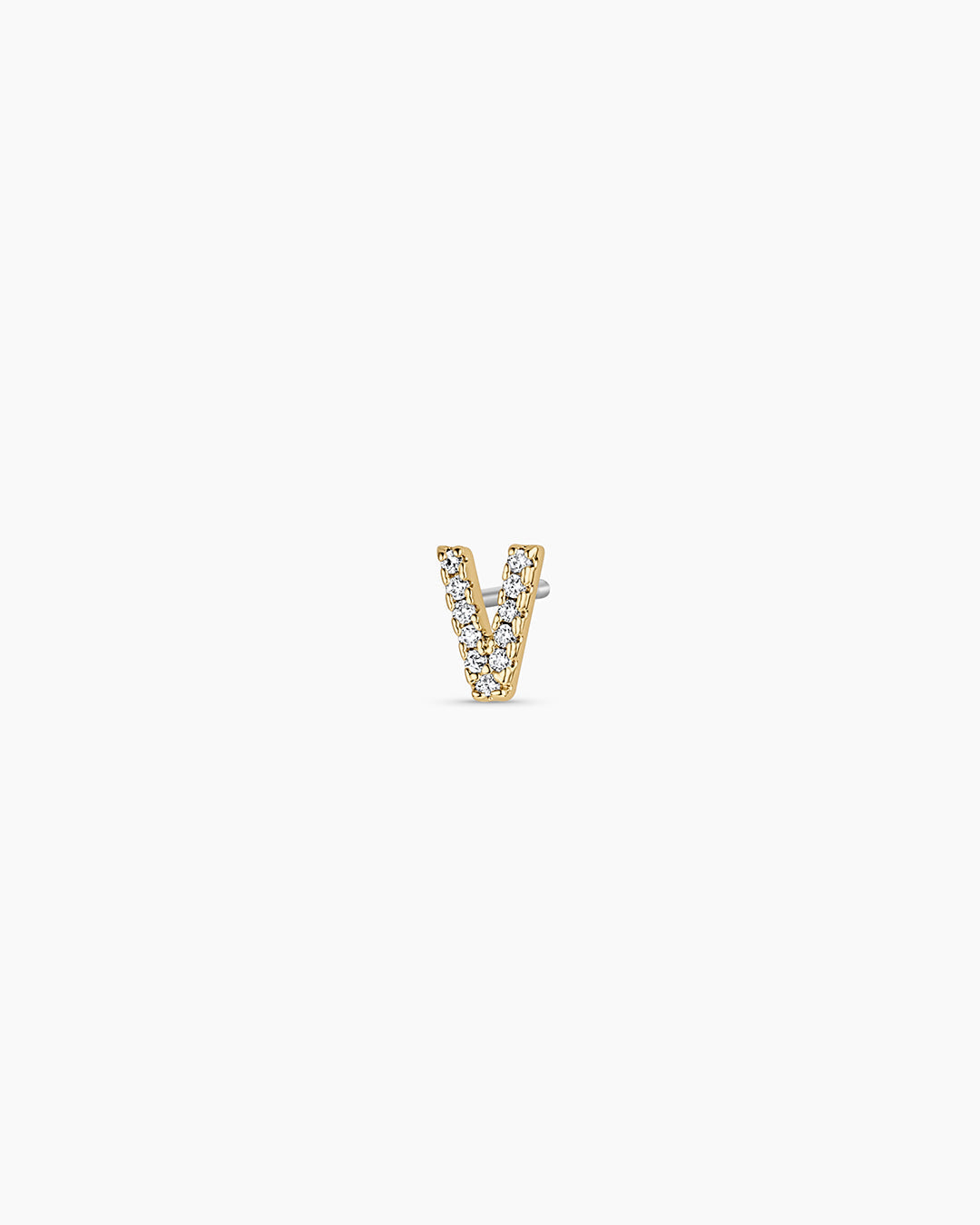 Wilder Shimmer Alphabet Single Stud