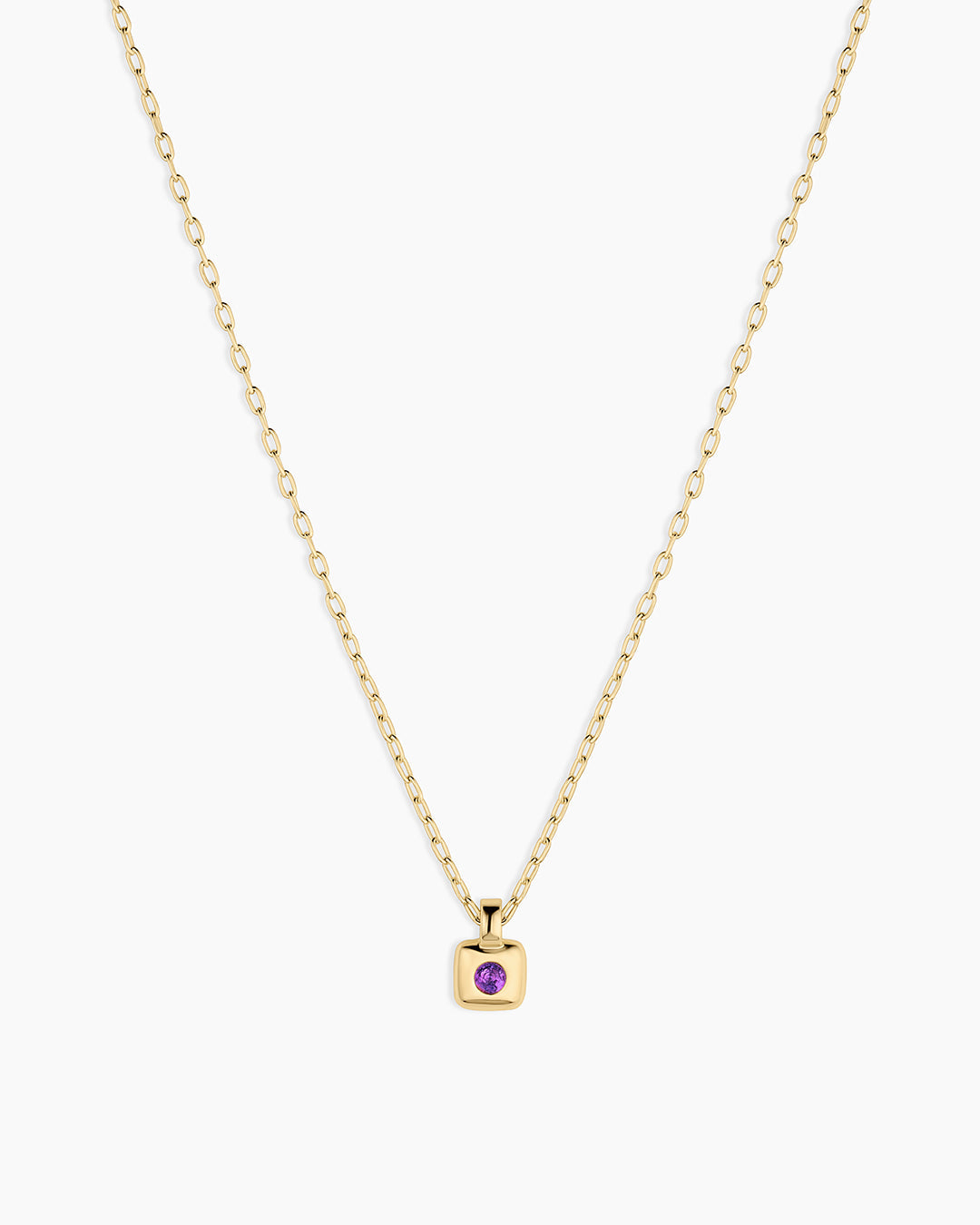 Petite Puff Birthstone Necklace