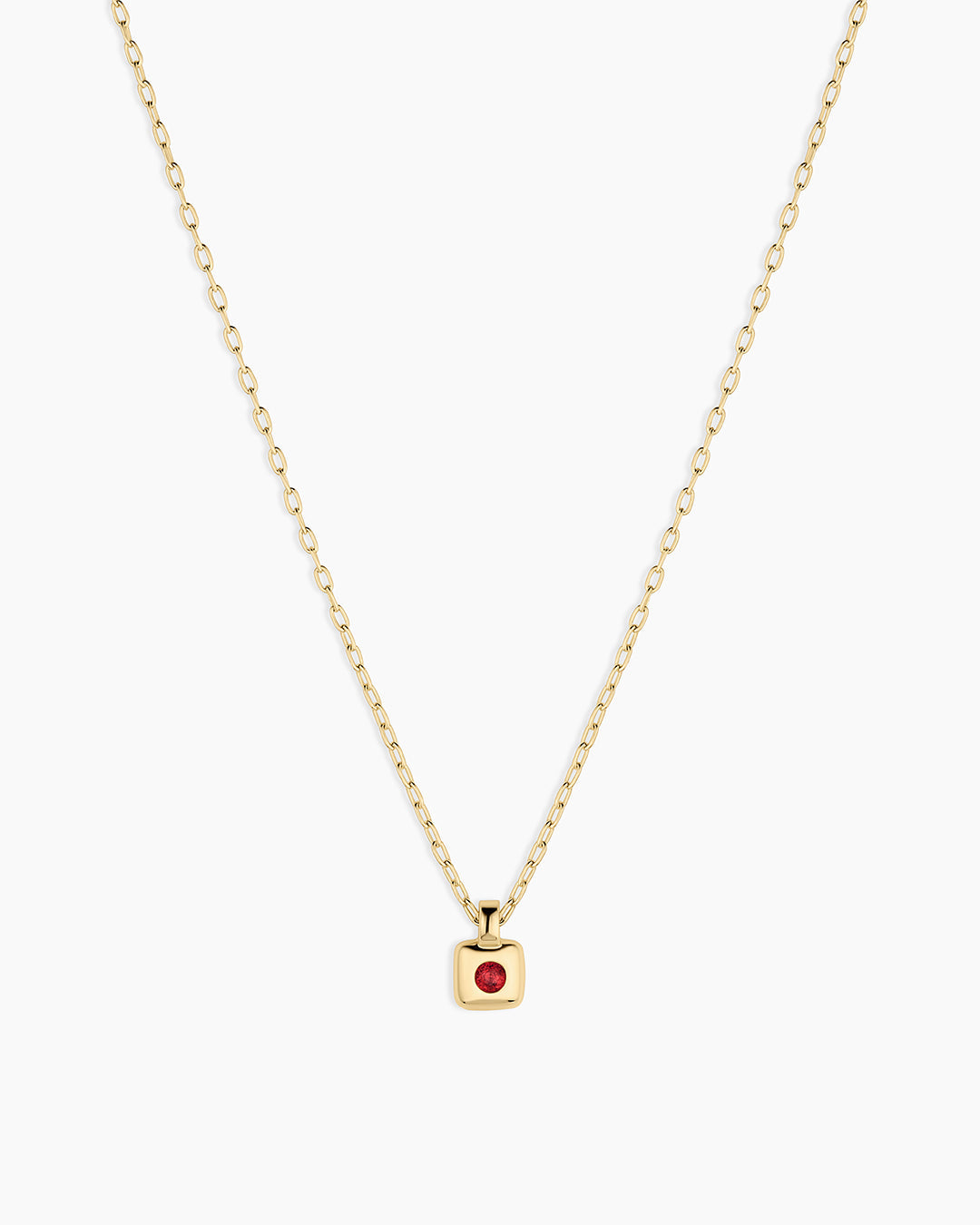 Petite Puff Birthstone Necklace