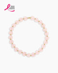 BCRF Rose Quartz Heart Bracelet