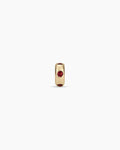 14K Gold Birthstone Halo Charm