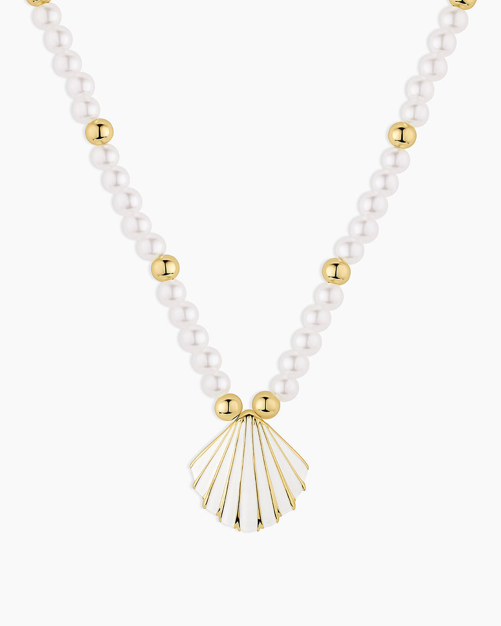 Scallop Pearl Necklace
