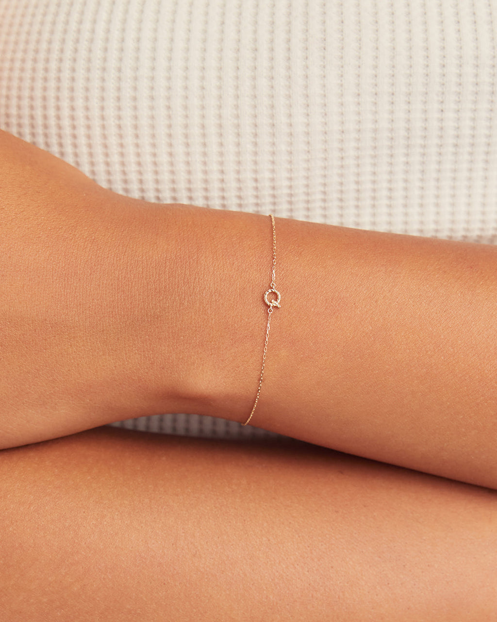 14K Gold Crew Alphabet Bracelet