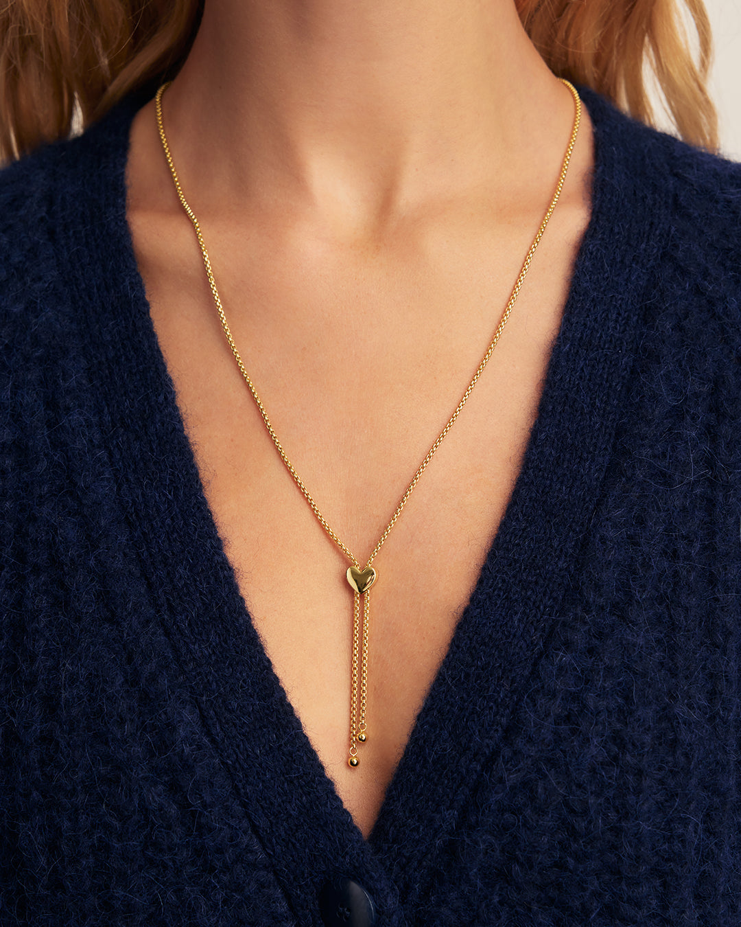 Bella Heart Bolo Necklace