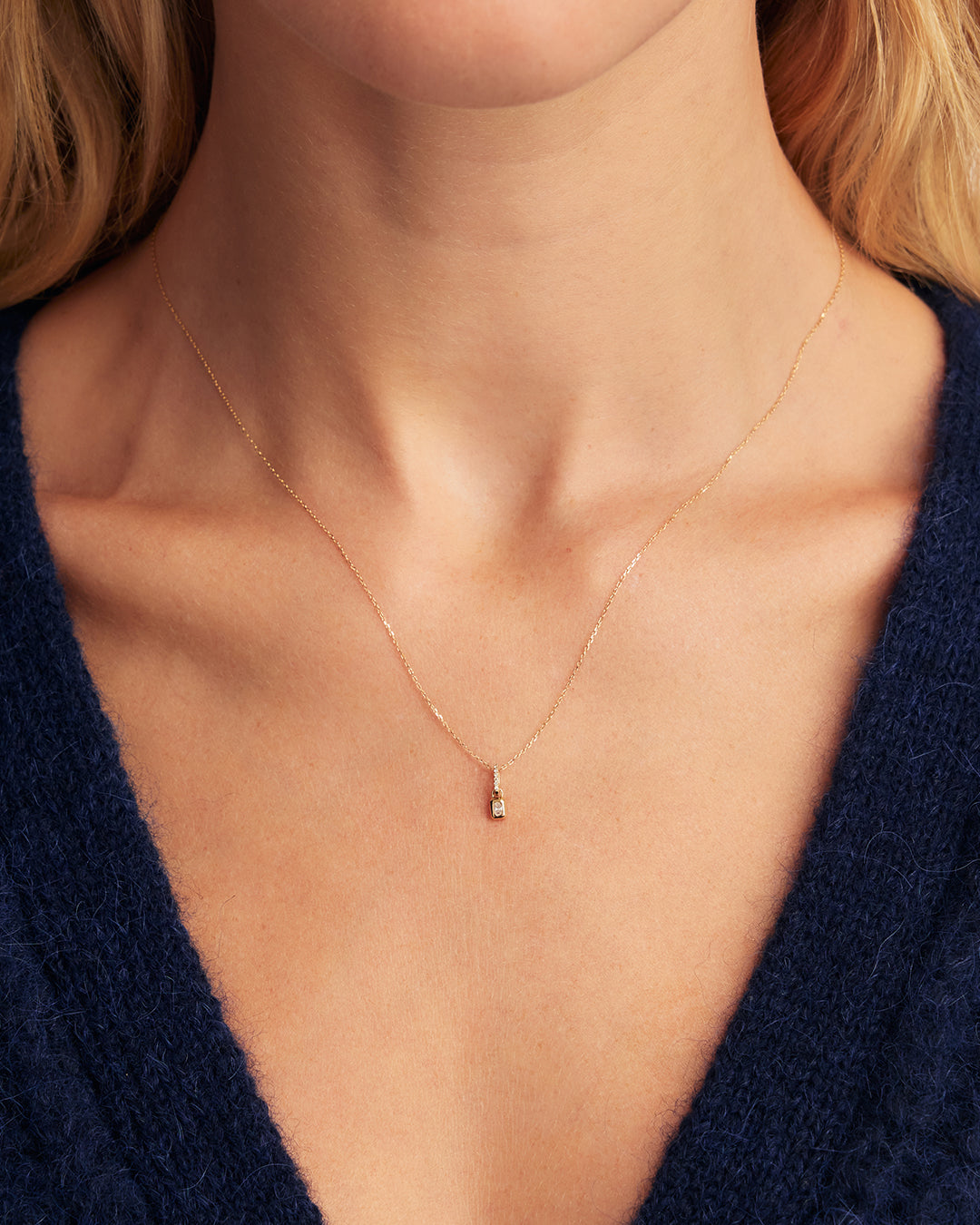 14K Lab Grown Diamond Petite Tag Charm
