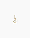 14K Lab Grown Diamond Petite Oval Charm
