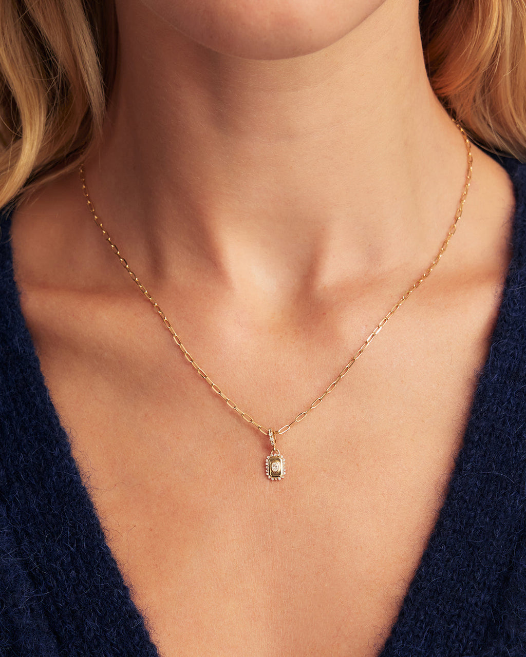 14K Lab Grown Diamond Tag Charm