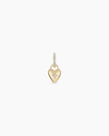 14K Diamond Petite Heart Charm