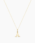 14K Diamond Vintage Alphabet Charm Necklace